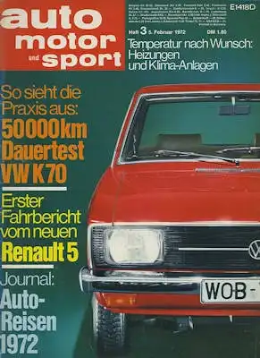 Auto, Motor & Sport 1972 Heft 3