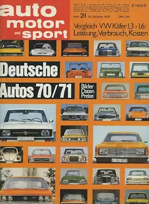 Auto, Motor & Sport 1970 Heft 21