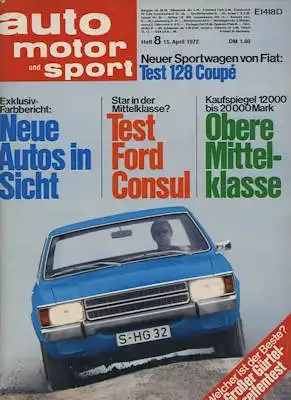 Auto, Motor & Sport 1972 Heft 8