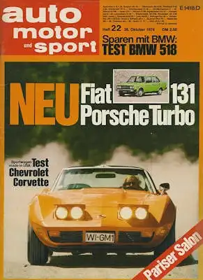 Auto, Motor & Sport 1974 Heft 22