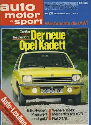 Auto, Motor & Sport 1973 Heft 20