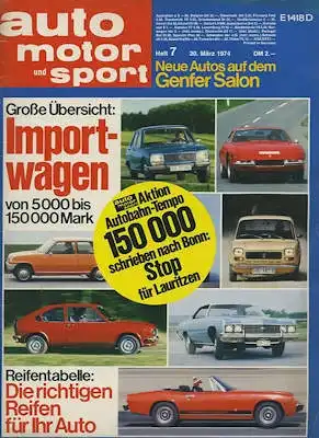 Auto, Motor & Sport 1974 Heft 7