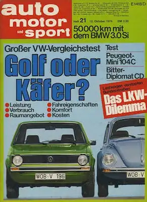 Auto, Motor & Sport 1974 Heft 21