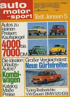 Auto, Motor & Sport 1973 Heft 9