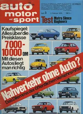 Auto, Motor & Sport 1974 Heft 3