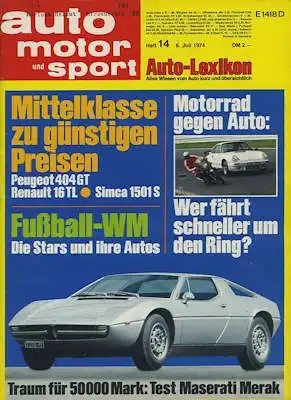 Auto, Motor & Sport 1974 Heft 14