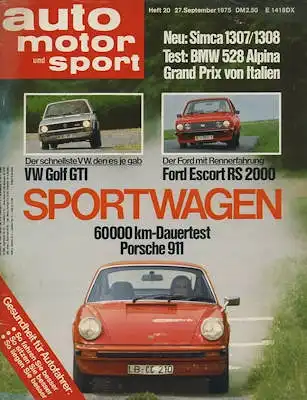 Auto, Motor & Sport 1975 Heft 20