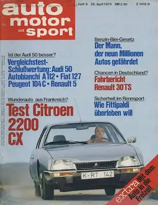 Auto, Motor & Sport 1975 Heft 9