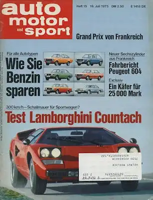 Auto, Motor & Sport 1975 Heft 15