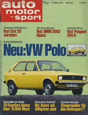 Auto, Motor & Sport 1975 Heft 6