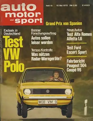 Auto, Motor & Sport 1975 Heft 10