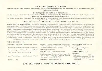 Bastert 150 ccm Prospekt ca.1953