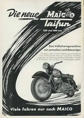 Maico Taifun 350 u. 400 ccm Prospekt 1954