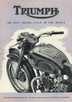 Triumph 500 ccm Prospekt 1950er Jahre