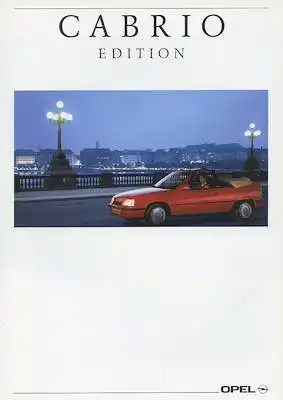 Opel Kadett E Cabriolet Prospekt 8.1991