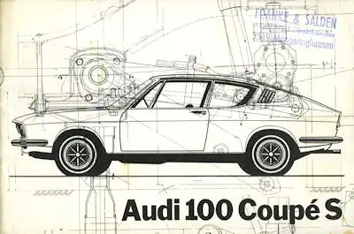 Audi 100 Coupé S internes Prospekt ca. 1971