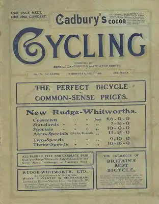 Cadbury`s Cycling No. 725 Dec. 1904