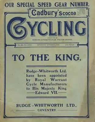 Cadbury`s Cycling No. 663 Oct. 1903