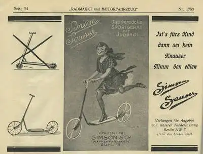 Rad-Markt und Motorfahrzeug 27.12.1924 Nr. 1753