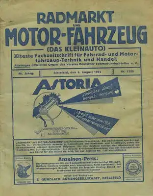 Rad-Markt und Motorfahrzeug 8.8.1925 Nr. 1785