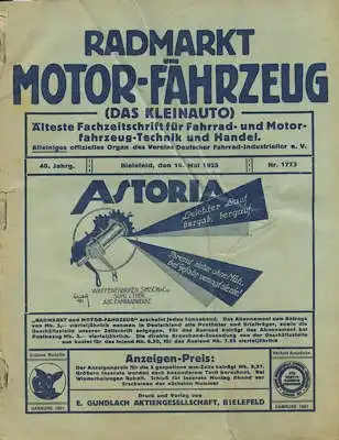 Rad-Markt und Motorfahrzeug 16.5.1925 Nr. 1773