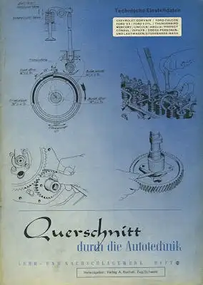 Einstelldaten von US / GB Fahrzeugen Bucheli Nr. 55 ca. 1960