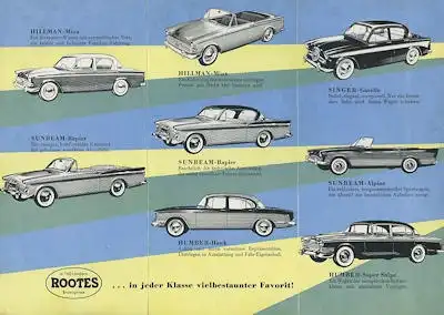 Rootes Programm ca. 1960