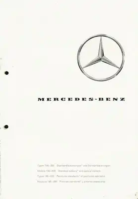 Mercedes-Benz W 110 111 112 Farben 8.1964