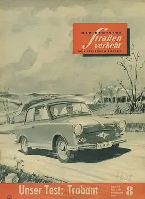 Der deutsche Straßenverkehr 1958 Heft 8