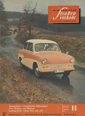 Der deutsche Straßenverkehr 1960 Heft 11