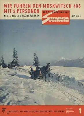 Der deutsche Straßenverkehr 1968 Heft 1