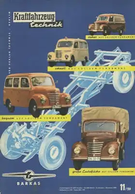 Kraftfahrzeugtechnik KFT 1959 Heft 11