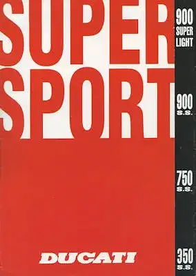 Ducati Supersport 350 S.S. - 900 Super Light Prospekt 1992