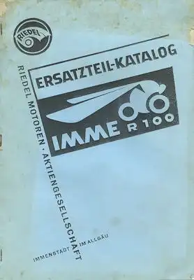 Imme R 100 Ersatzteilliste 10.1950 Kopie