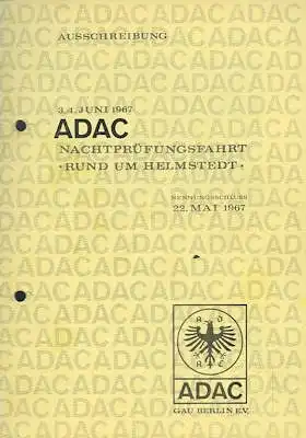 Rund um Helmstedt Ausschreibung und Ergebnislisten 22.5.1967