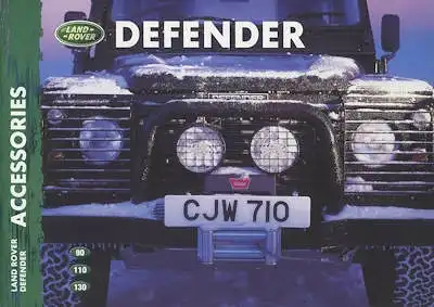 Land Rover Defender Zubehör Prospekt 10.1998 e