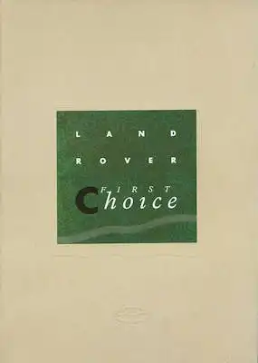 Land Rover First Choice Bekleidungs-Prospekt 1989
