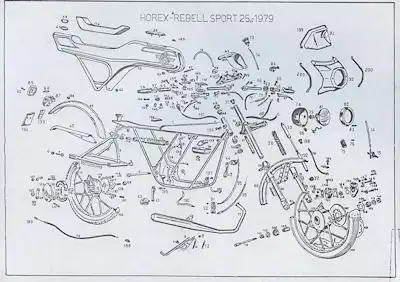 Horex / Zweirad Röth Mofa und Moped Ersatzteillisten 6.1979