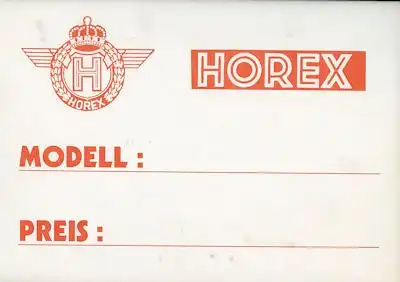 Horex / Zweirad Röth Preisschild ca. 1979
