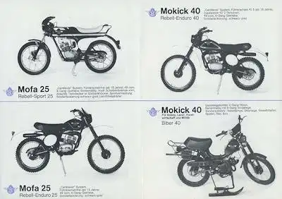Horex / Zweirad Röth Mofa und Moped Programm 1979