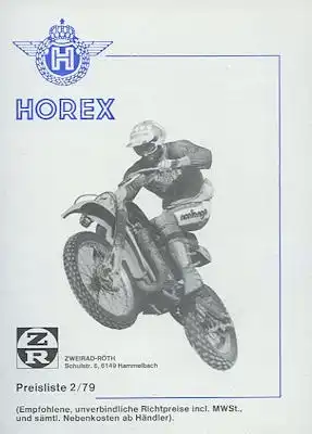 Horex / Zweirad Röth Mofa und Moped Programm 1979