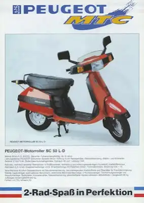 Peugeot Mofa und Roller Prospekt 2.1988