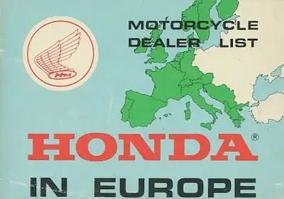 Honda motorcycle dealer in Europe 5.1978