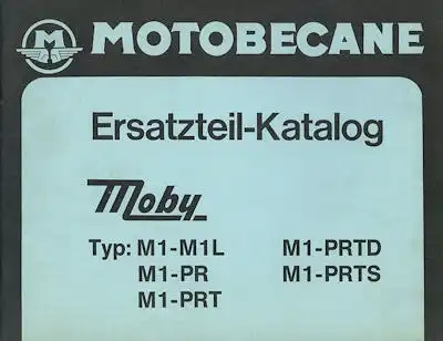 Mobylette Moby M 1 Ersatzteilliste 1974
