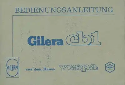 Vespa Gilera Mofa CB 1 Bedienungsanleitung 1977