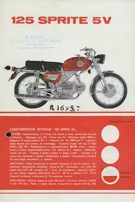 Benelli 125 Sprite 5V Prospekt ca. 1968