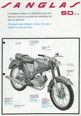 Sanglas 50 c.c. Prospekt 1960er Jahre