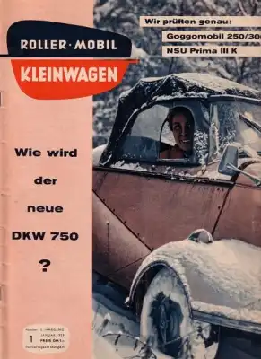 Rollerei und Mobil / Roller Mobil Kleinwagen 1959 Heft 1