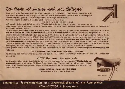 Victoria Fahrrad Programm 1937