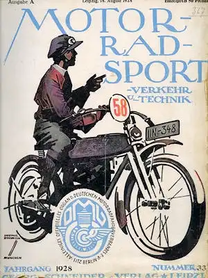 Motorrad Sport Verkehr und Technik 1928 Heft 33